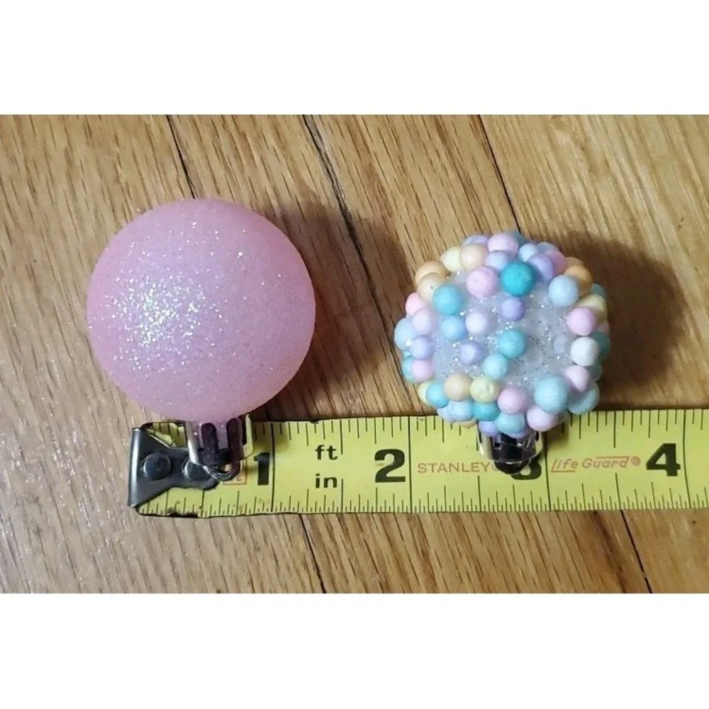 Donut Rainbow Candy Christmas Ornaments Lot Sparkles Shatterproof‎